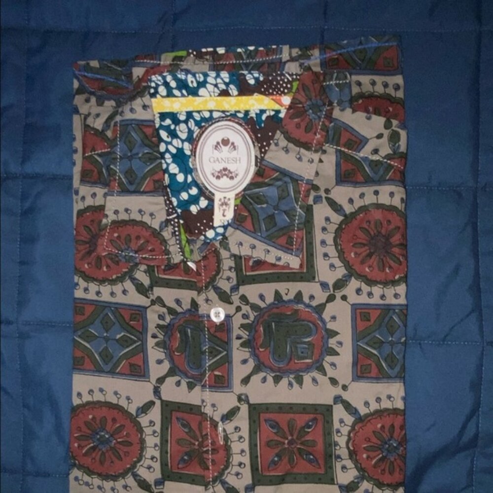 Beautiful Ganesh shirt cotton nice print Size 2xl